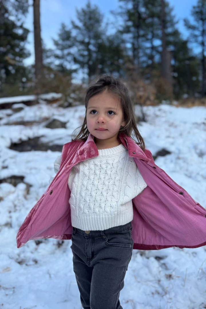Parker Vest in Rose Velvet