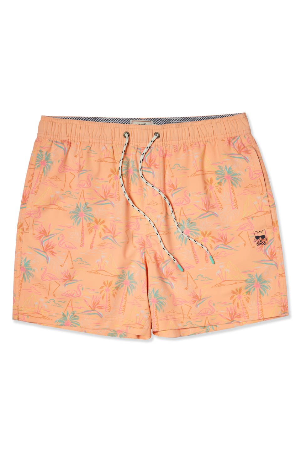 Party Pants 5" WHATHA FLOCK Coral Party Starter Lined Short PARTY PANTS