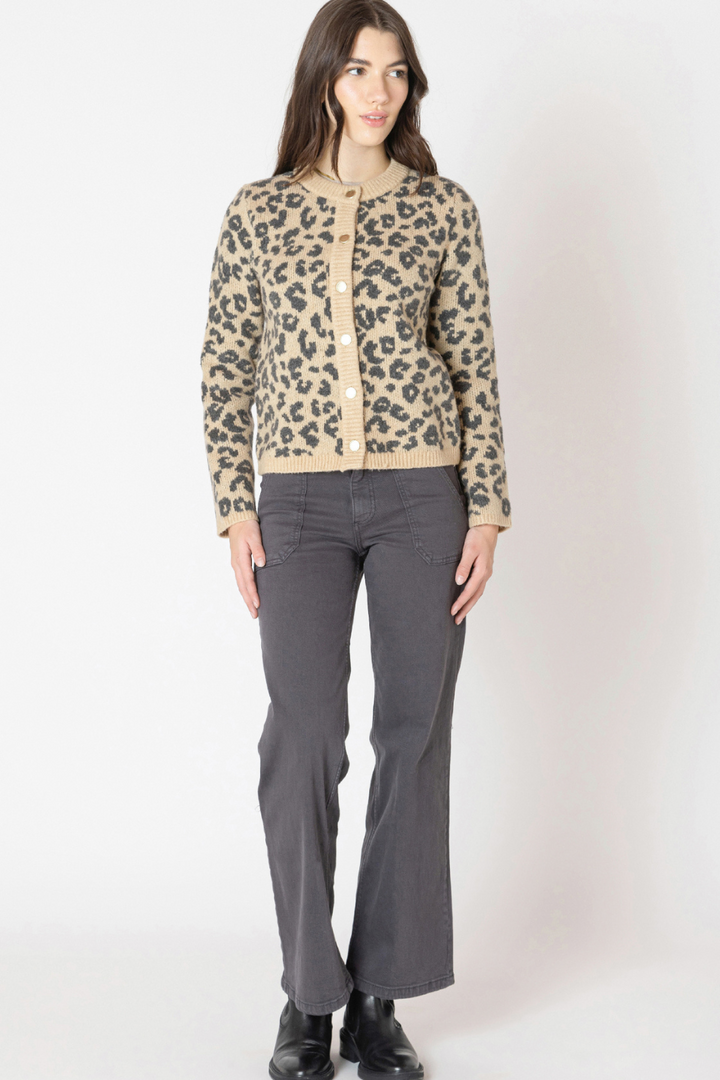 Seraphina Crewneck Patterned Cardigan