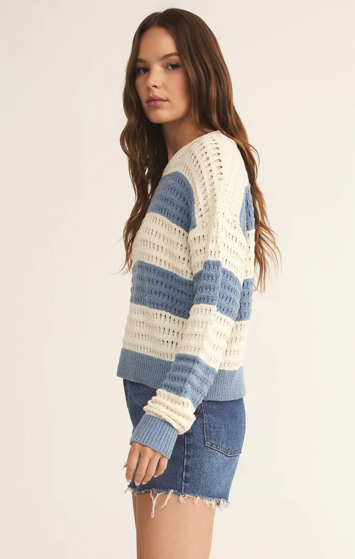 Bonaparte Stripe Crochet Sweater