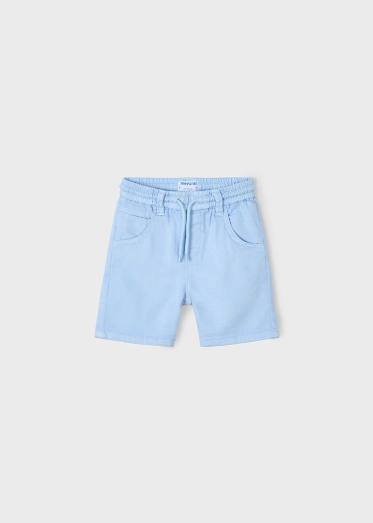 Twill shorts with drawstring