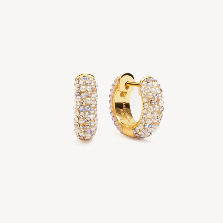 Sea Salt & Mermaid Blush Reversible Sparkle Hoop Earrings