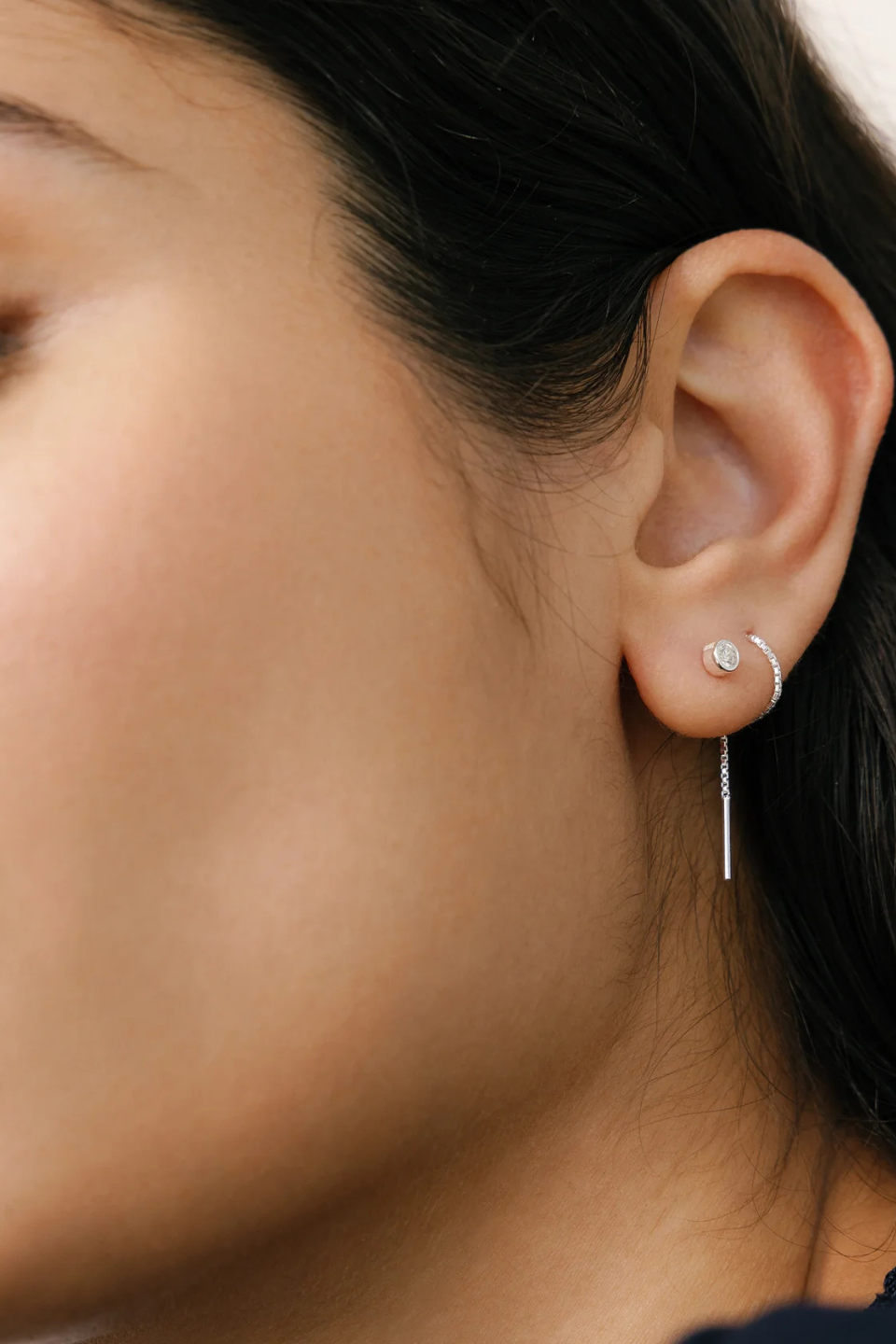 HILLBERG &amp; BERK Bezel Threader Earrings