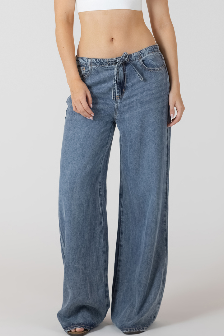Tammy Drawstring Waist Denim Pant