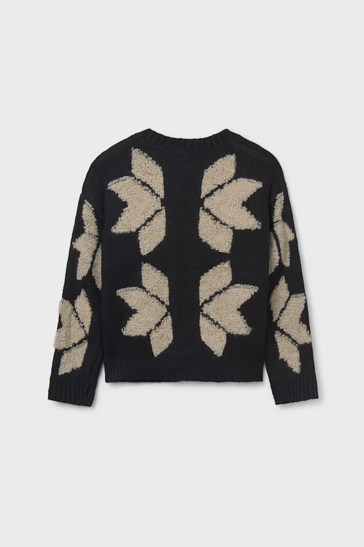 Jacquard Print Cardigan
