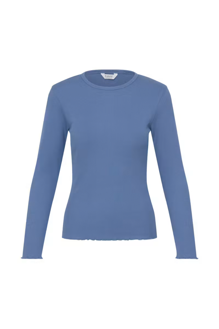 b.young Tone Ribbed Long-Sleeve Top