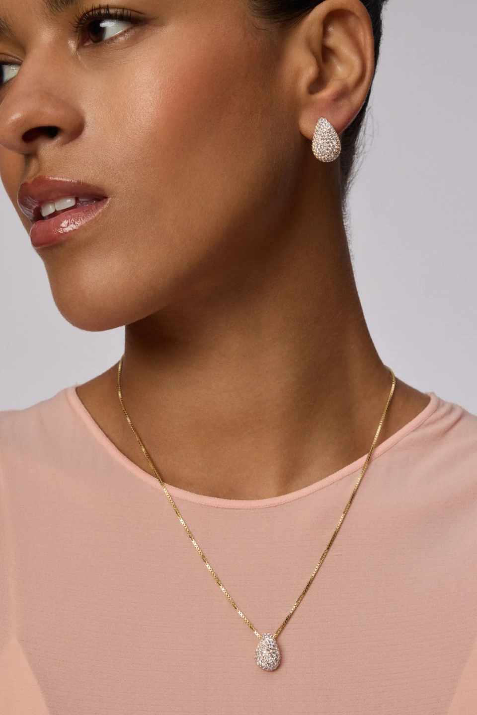 Sparkle Dream Drop Set in Champagne