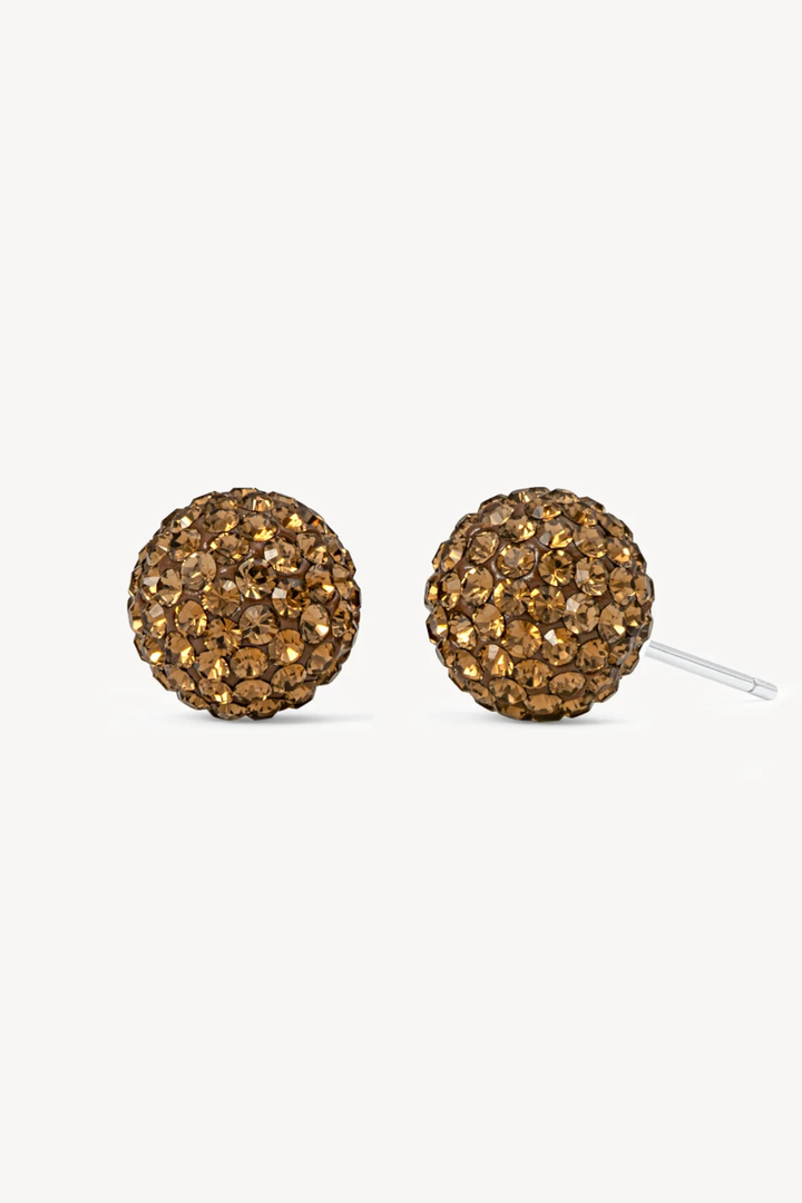 HILLBERG &amp; BERK Espresso Medium Sparkle Ball™ Stud Earrings