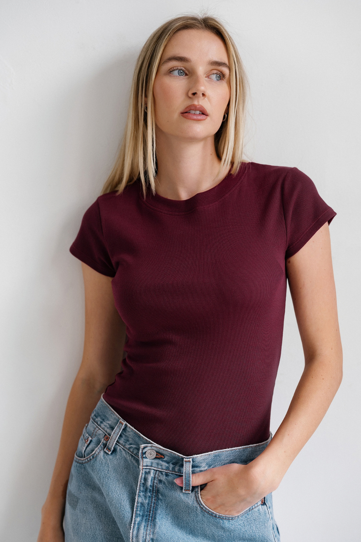 Brunette The Label Ribbed Tee