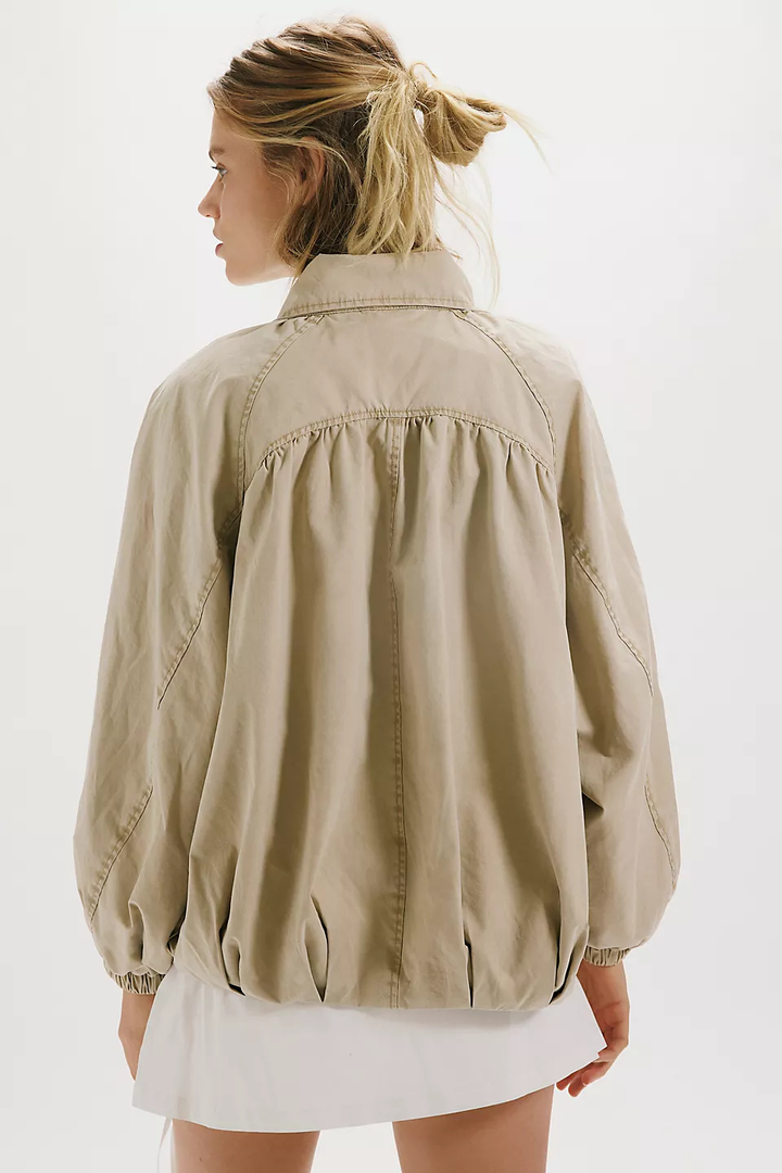 Free People Chelsea Funnel-Neck Jacket FREE PEOPLE