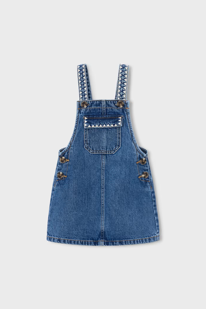 Mayoral Girls Embroidered Overall Skirt