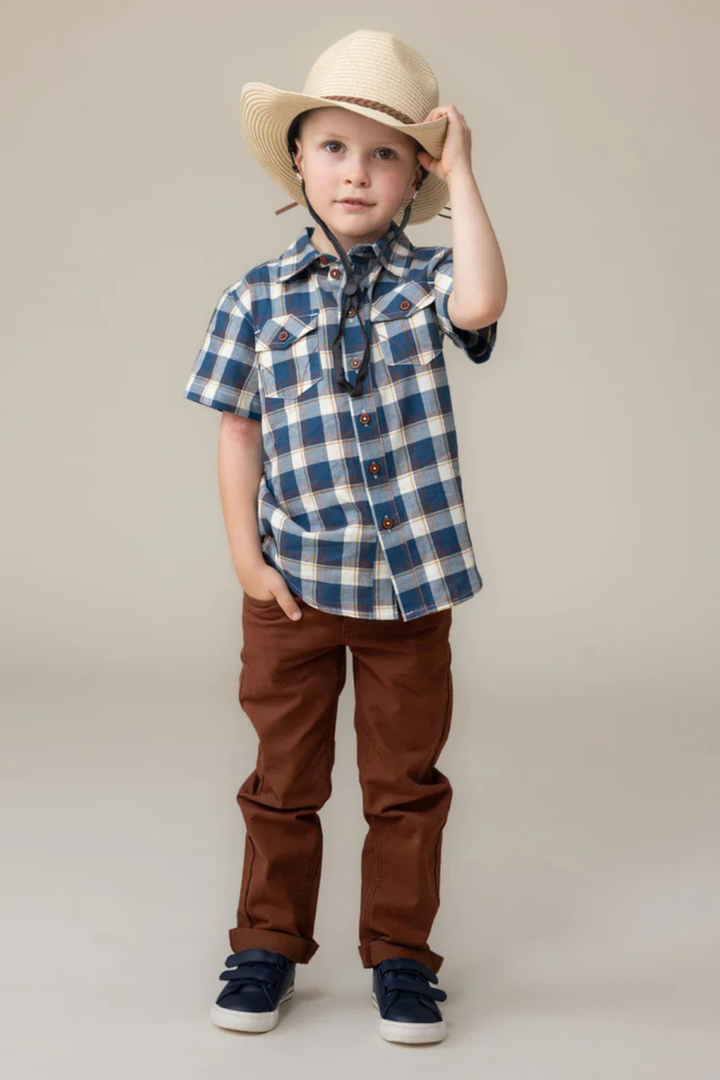 Blue Shirt - Hot Peppers Clothing