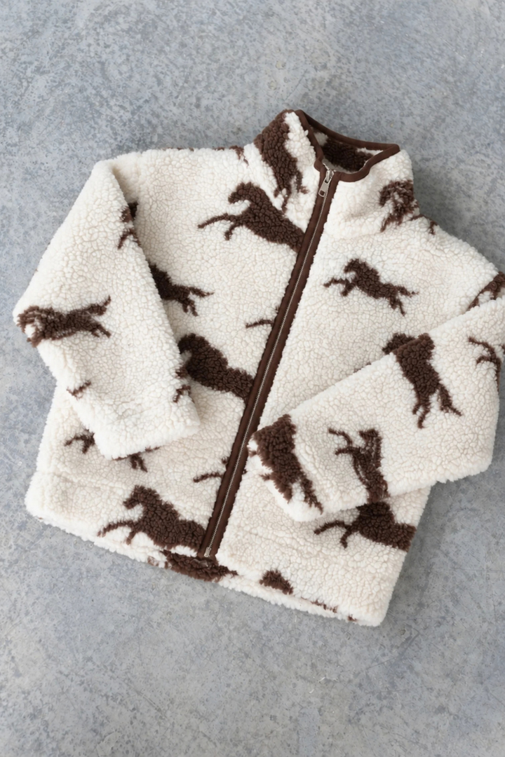 Brunette The Label Kids Wild Horse Sherpa Jacket