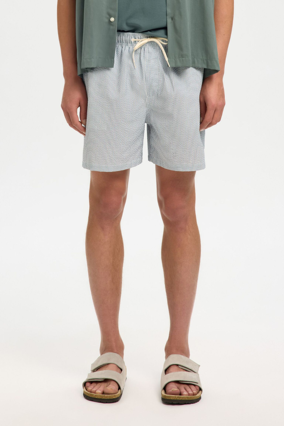 SEERSUCKER SWIM SHORTS - Hot Peppers Clothing