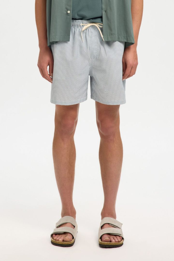 SEERSUCKER SWIM SHORTS - Hot Peppers Clothing