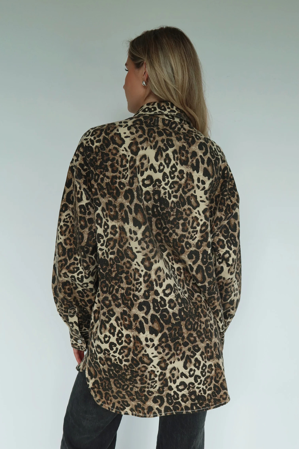 Shania Denim Jacket in Leopard