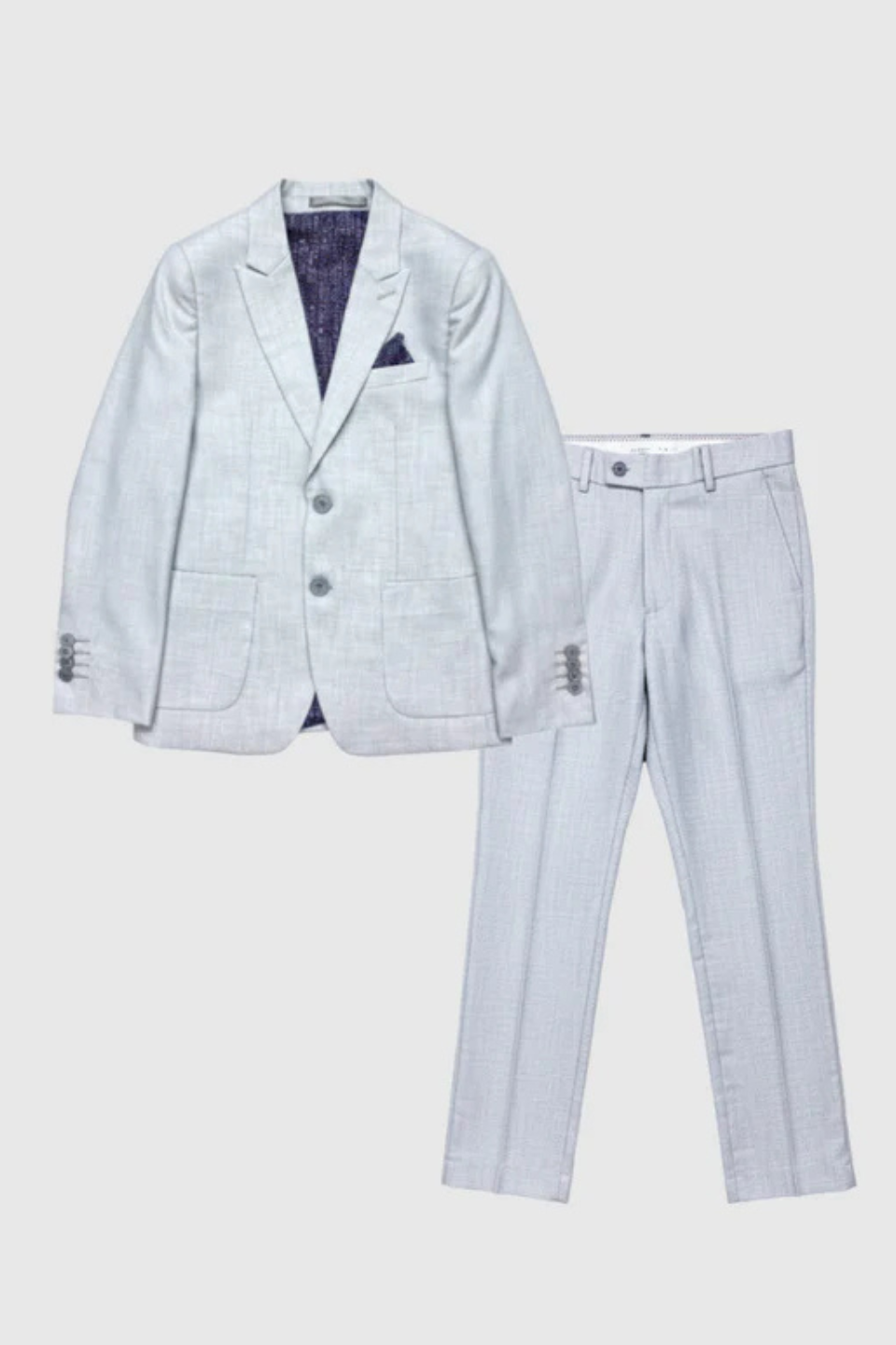 AXNY Solid Light Gray 2-Piece Suit - Hot Peppers Clothing