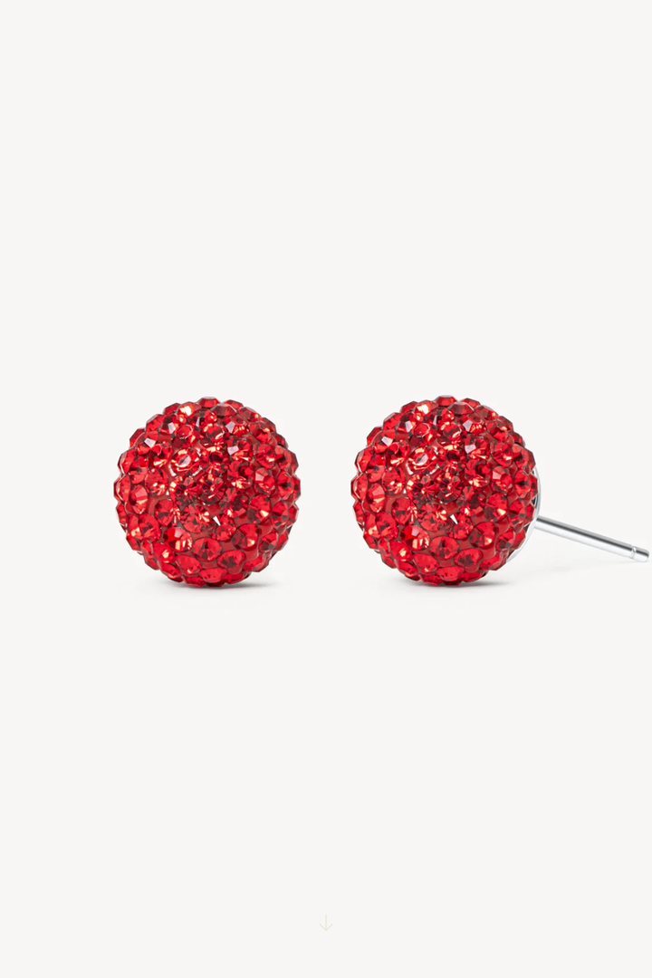 Red Velvet Sparkle Ball™ Medium Stud Earrings