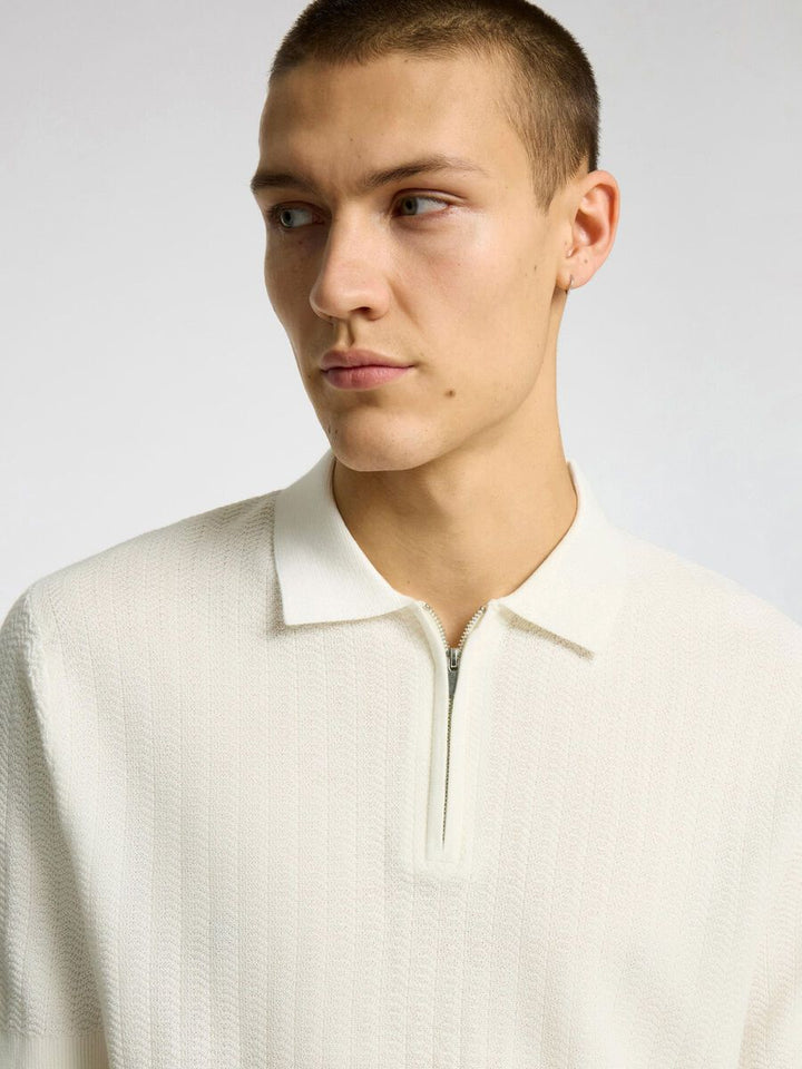 ZIP UP POLO SHIRT