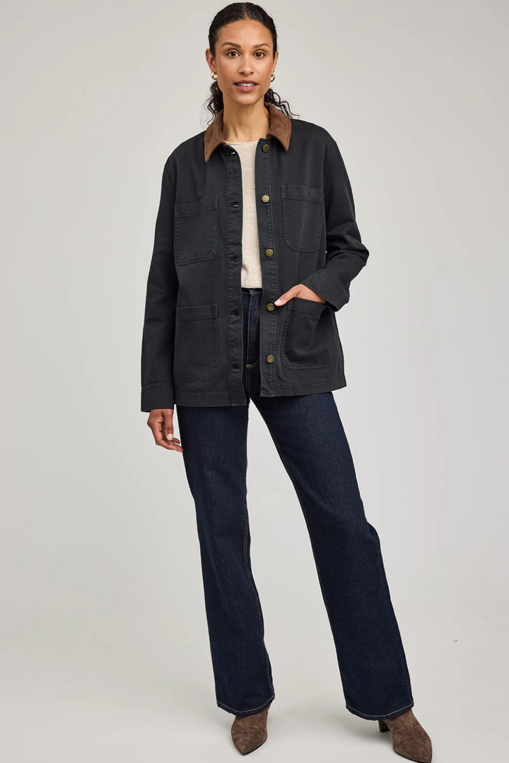 Miller Barn Jacket In Washed Black