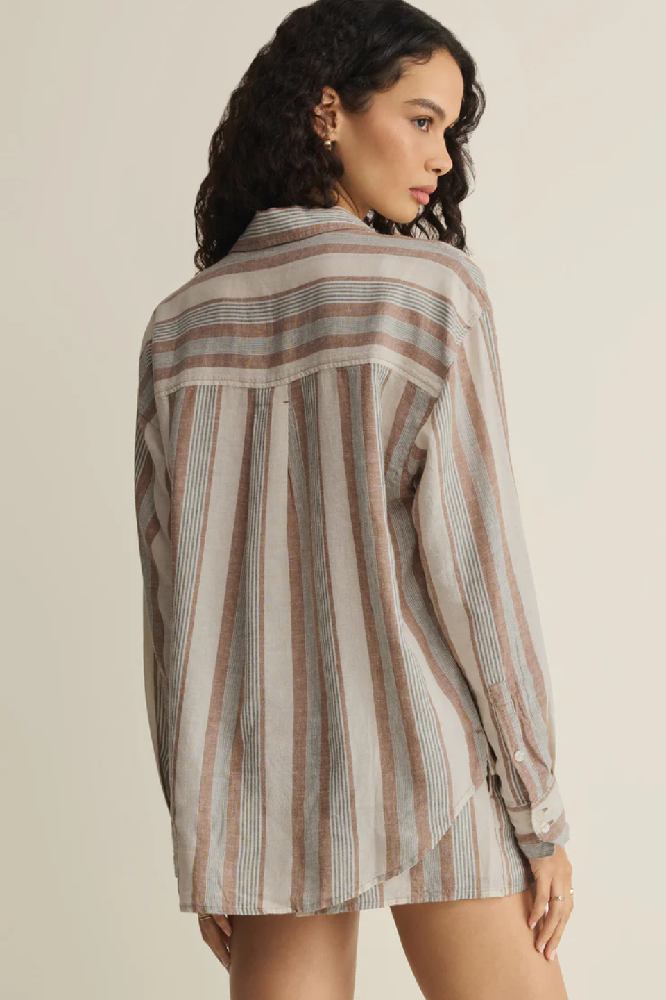 Z Supply The Perfect Striped Linen Button Up Z SUPPLY