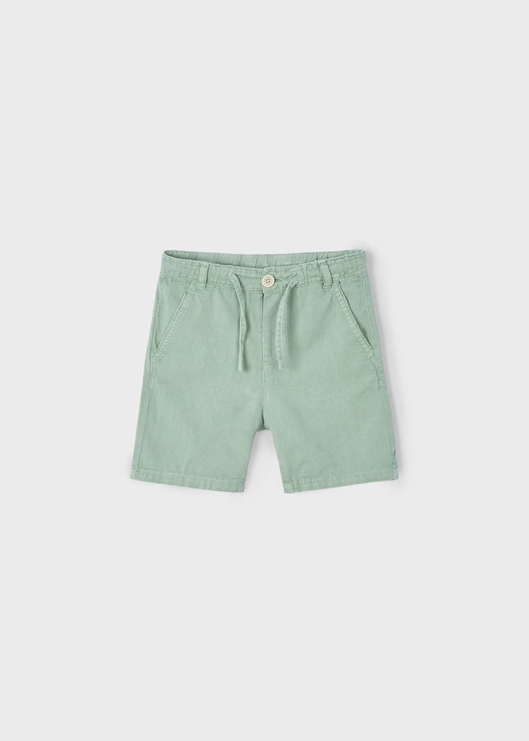 Linen shorts with drawstring