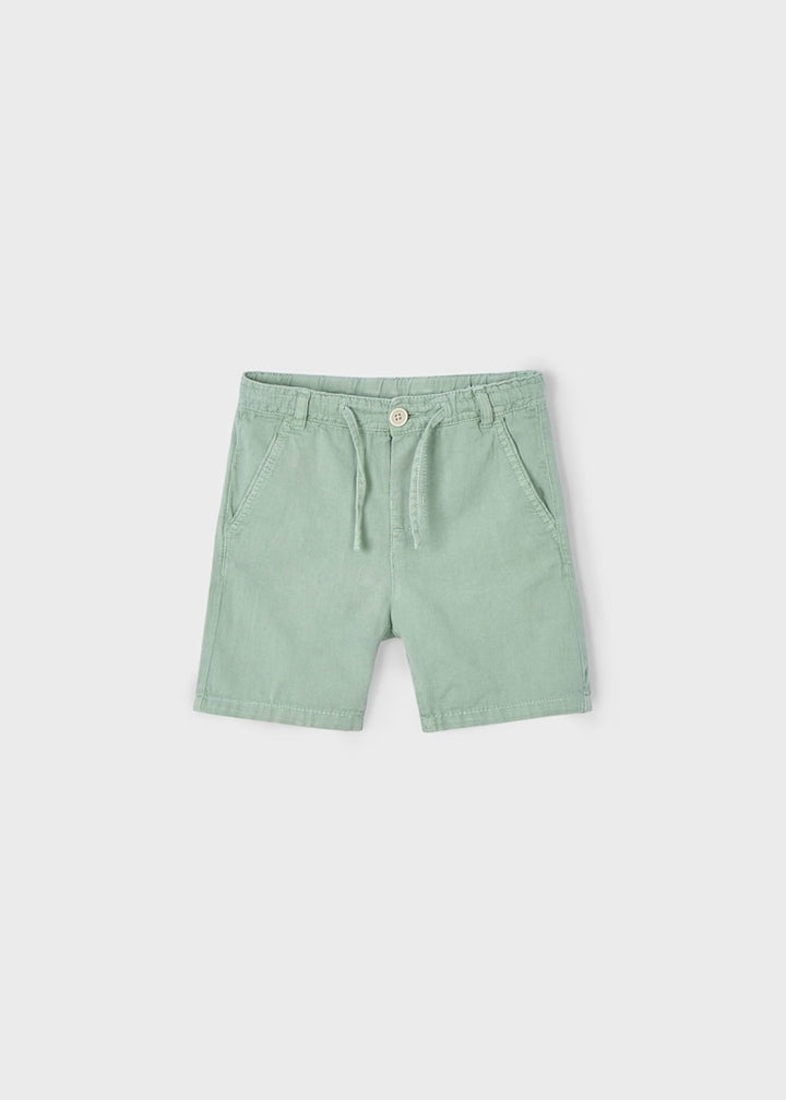 Linen shorts with drawstring