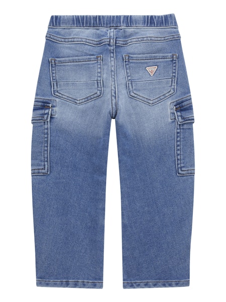 Knit Denim Cargo Pants