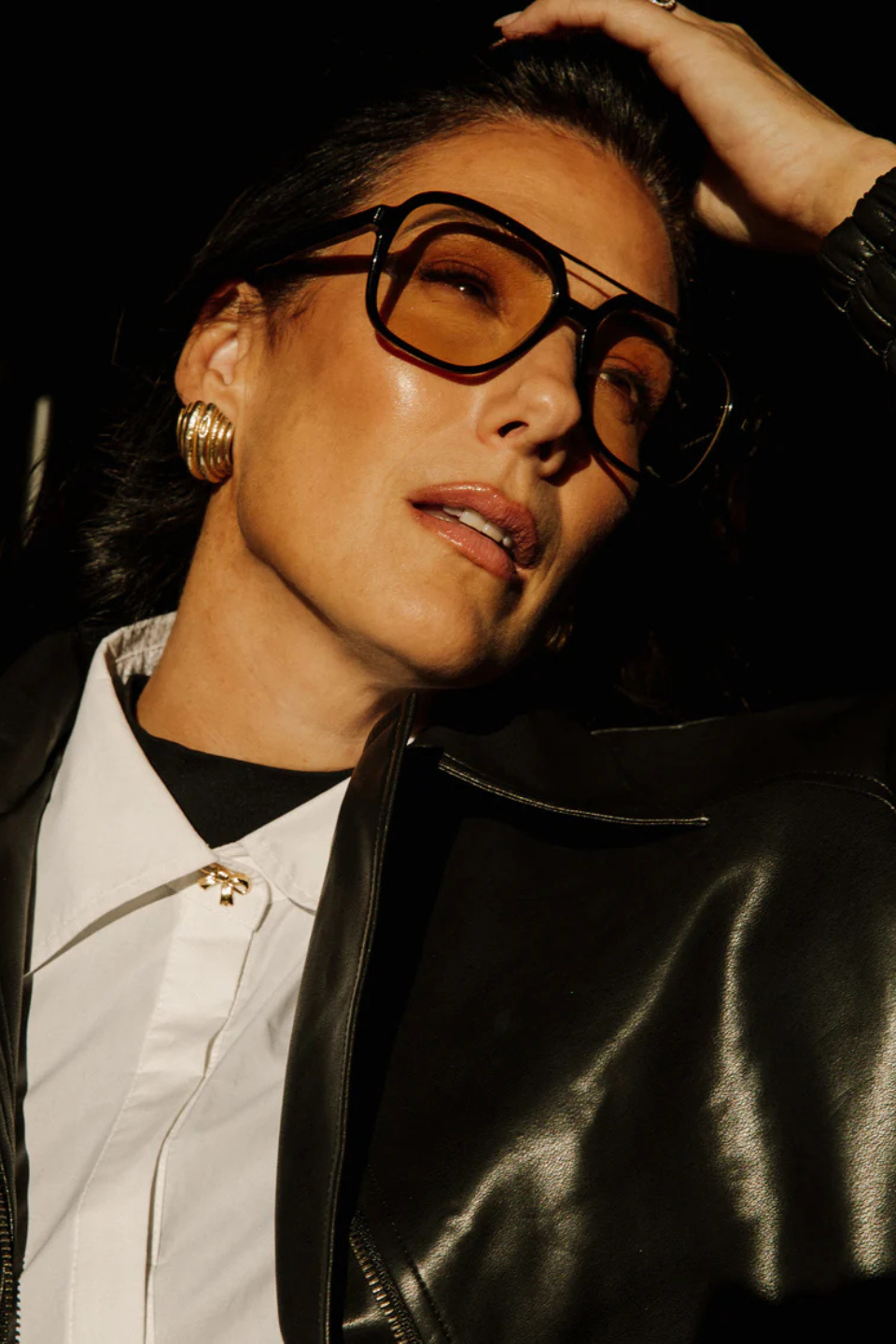 Poplin Bow Button Up Shirt