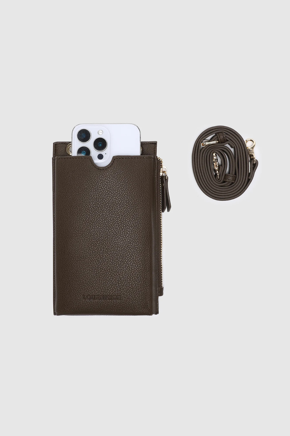 Suki RFID Phone Bag in Chocolate