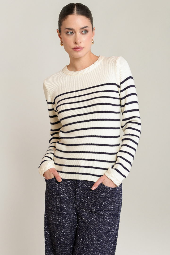 Black Tape Clancy Stripe Sweater Top