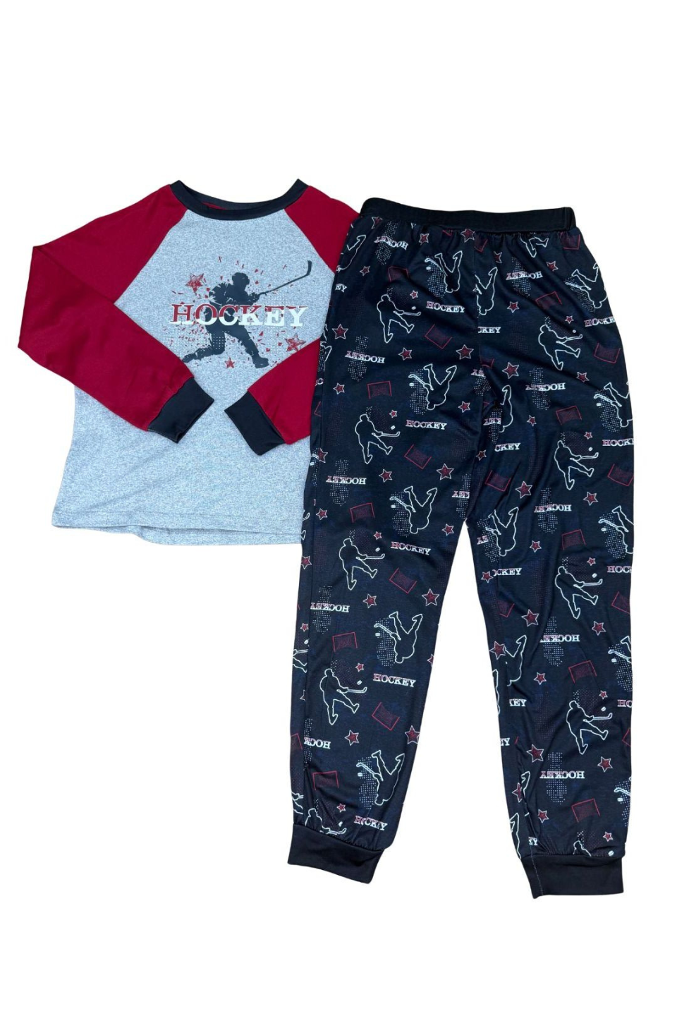 MID Kids Boys Hockey Graphic 2-Piece Pajama Set