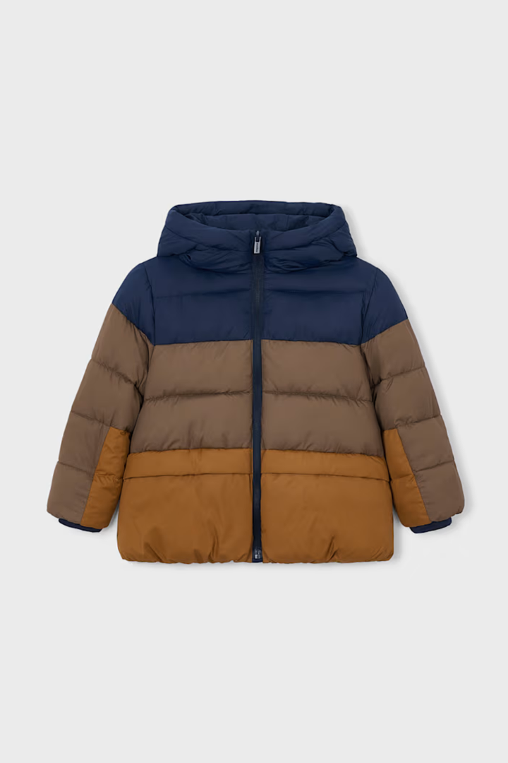 Mayoral Boy Mixed Fabric Puffer Jacket