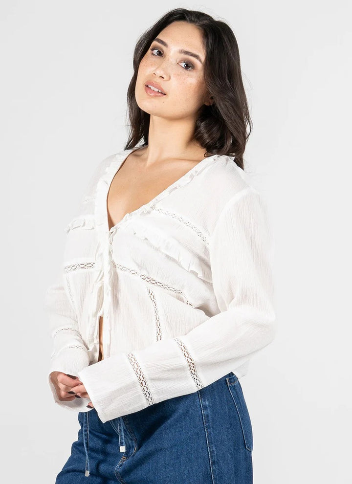 Tie Front Boho Blouse