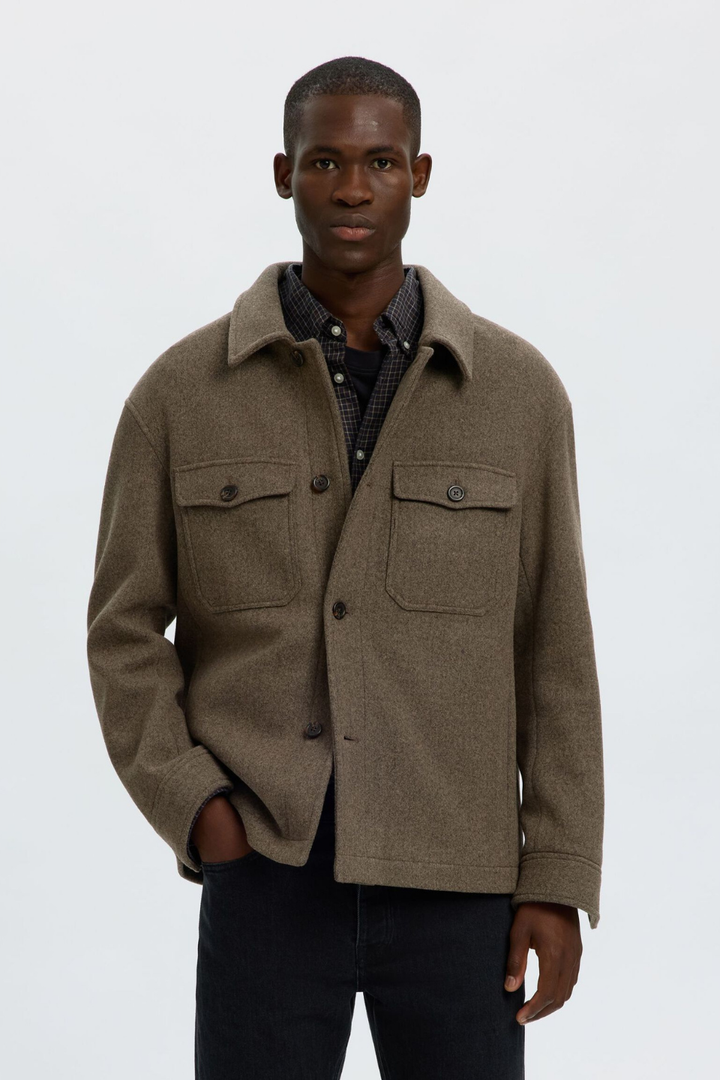 Selected Homme Wool Blend Shacket