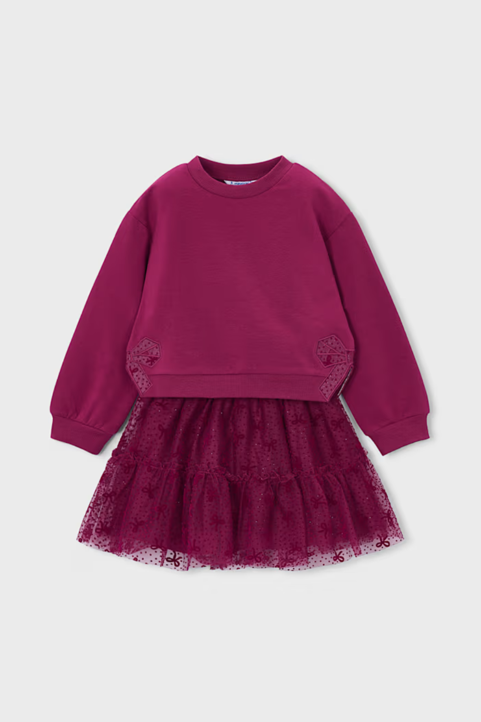 Mayoral Girl Tulle Skirt &amp; Sweatshirt Set