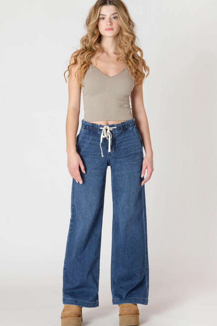 Lottie Wide Leg Denim Pant