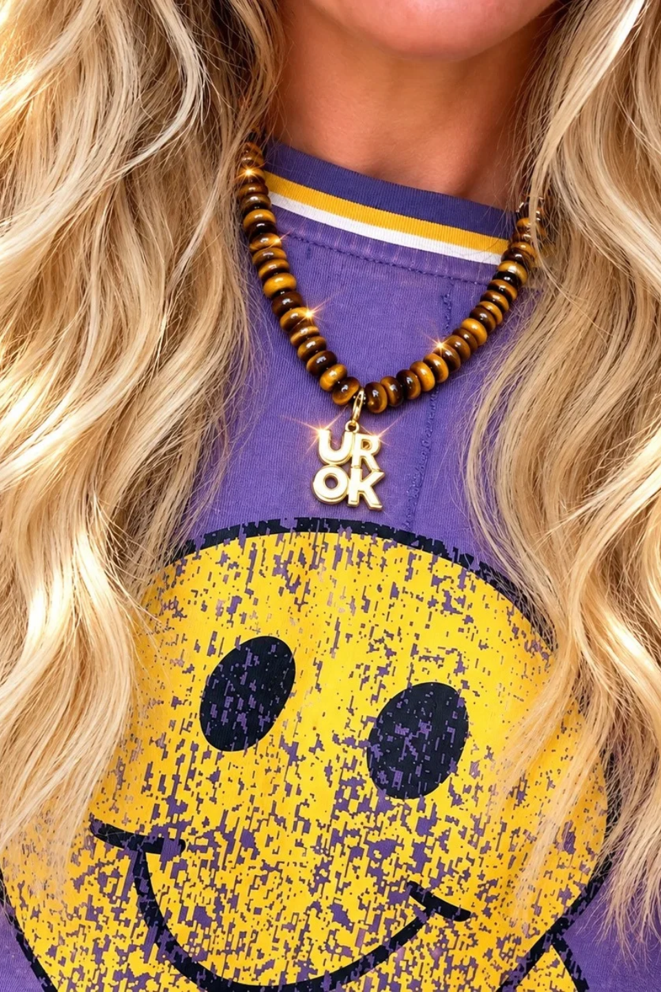 DBL Designs UR OK Tiger’s Eye Gemstone Necklace