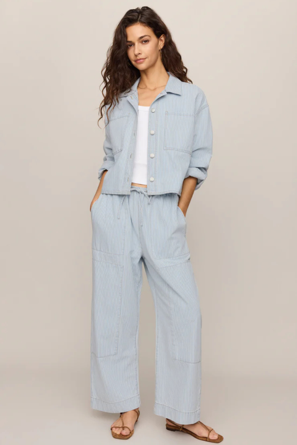 Z Supply Erin Soft Denim Railroad Jacket