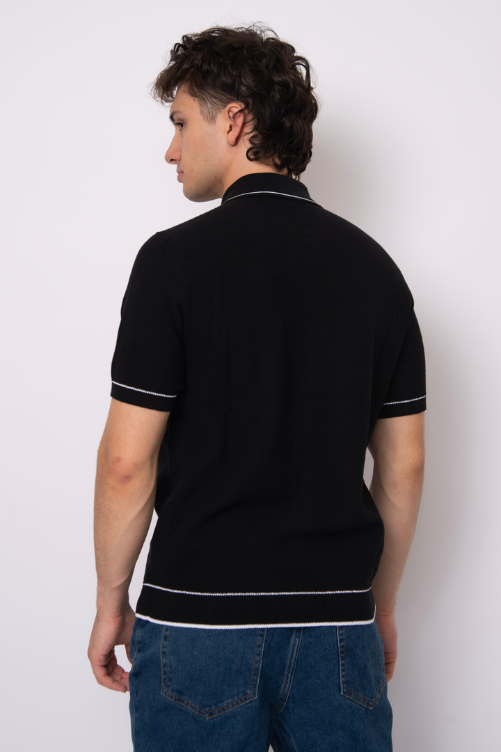 Knit Button-Front Polo - Hot Peppers Clothing