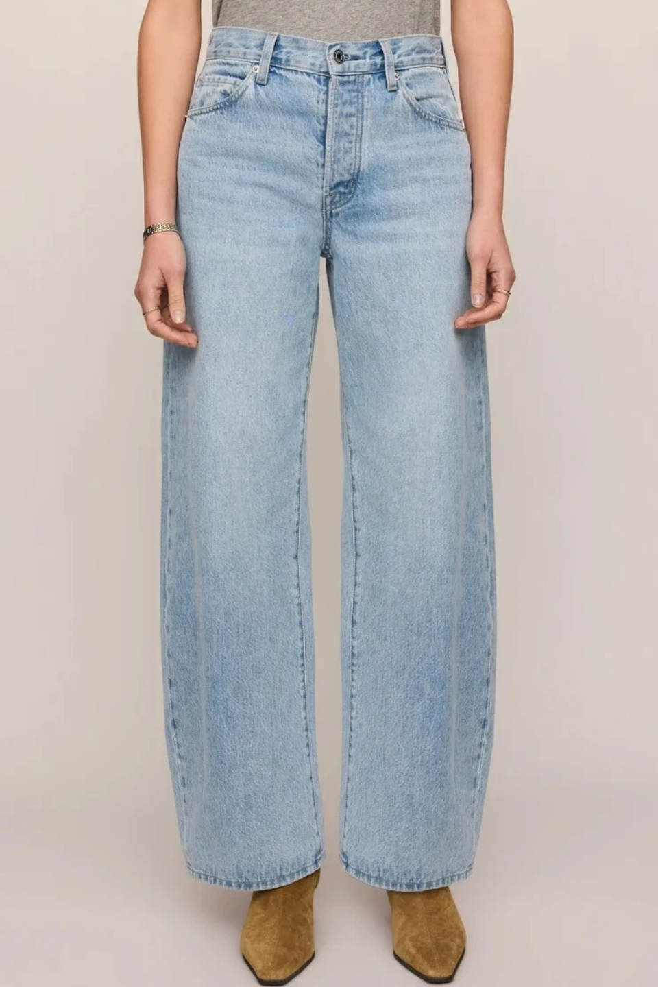 Z Supply The Show Off High-Rise Bowed Denim