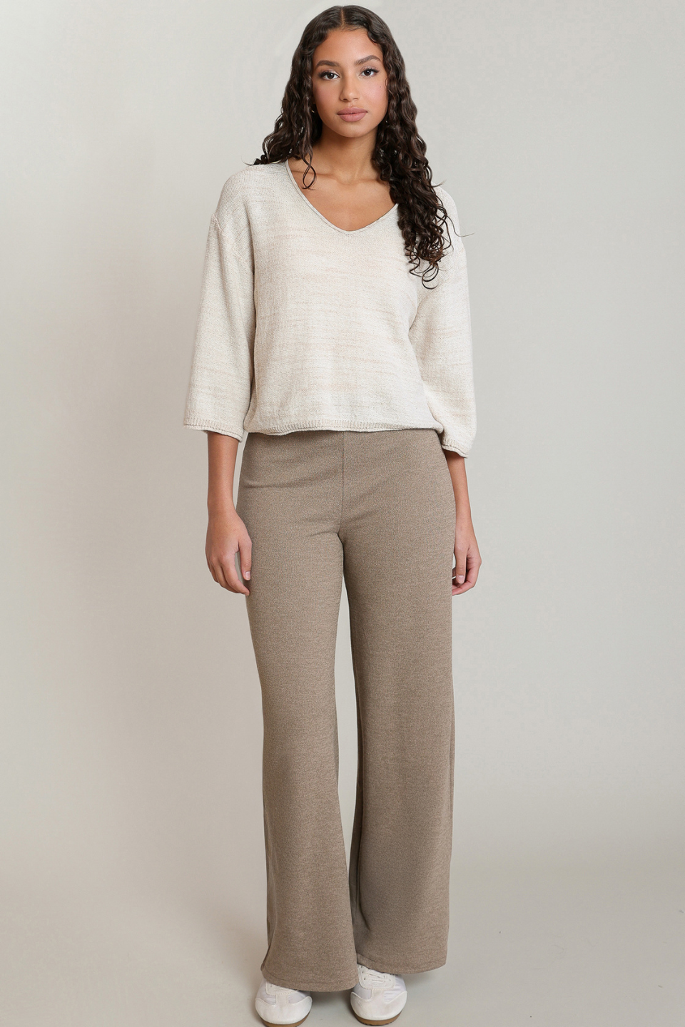 Dex Elise Knit V-Neck Top