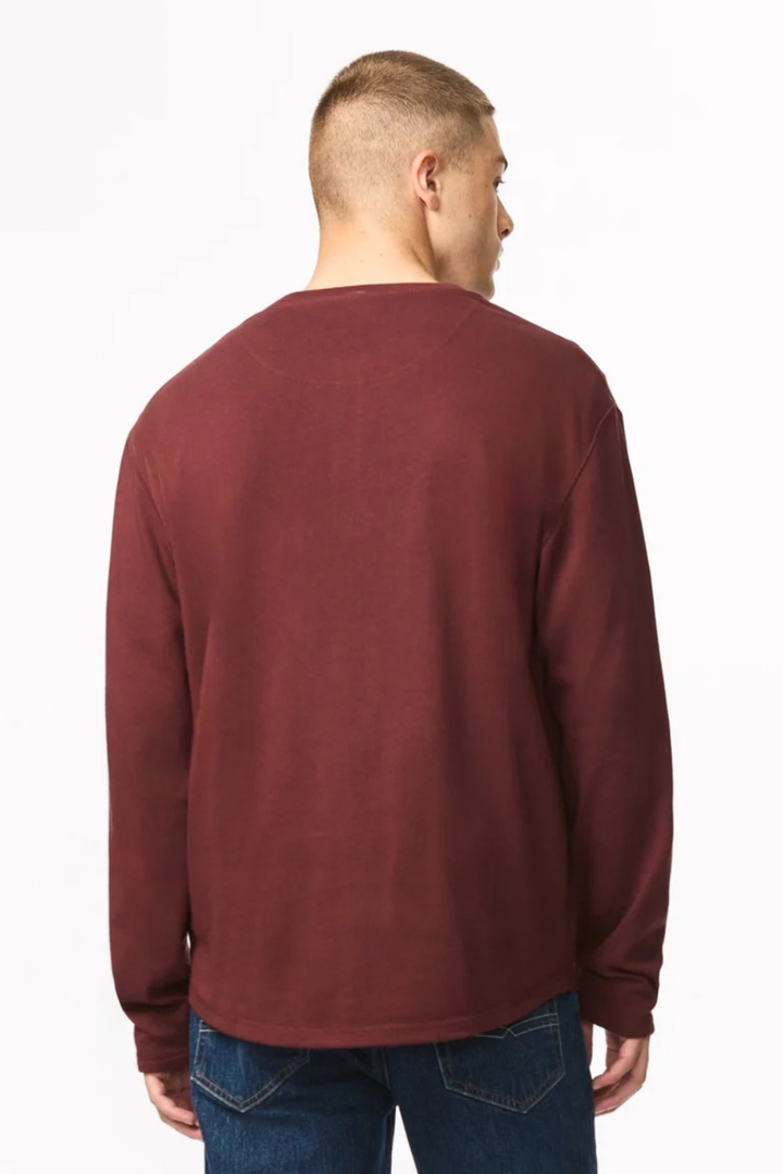 Buffalo Kambo Ribbed Long Sleeve Henley