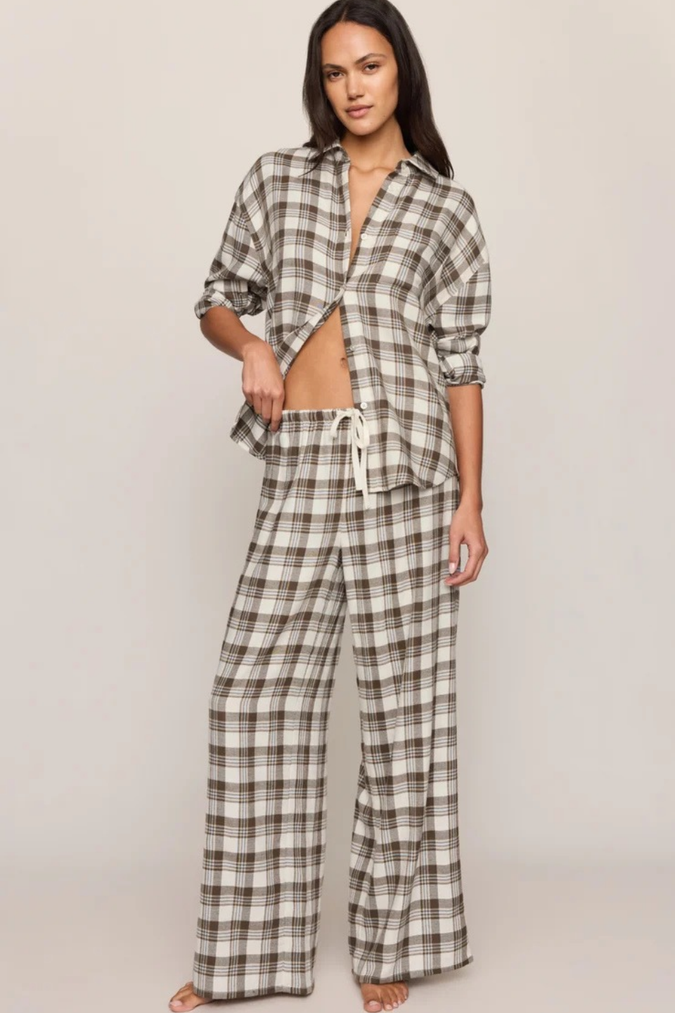 Z Supply Better Off Plaid Flannel Pant