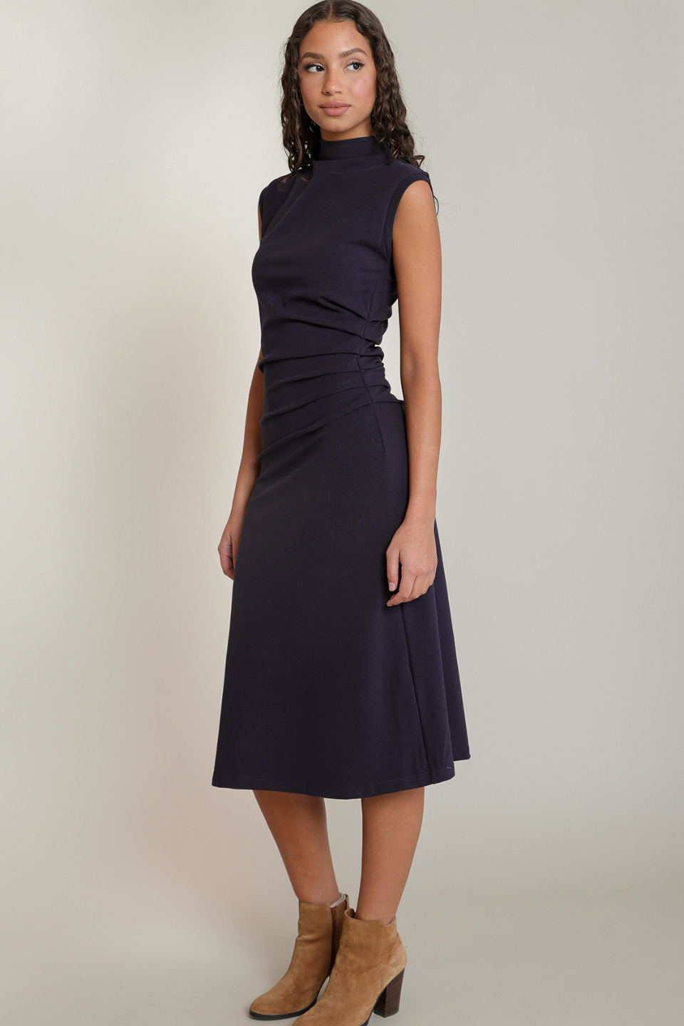 Black Tape Malia Mockneck Midi Dress