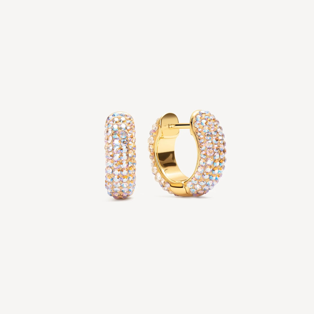Sea Salt & Mermaid Blush Reversible Sparkle Hoop Earrings