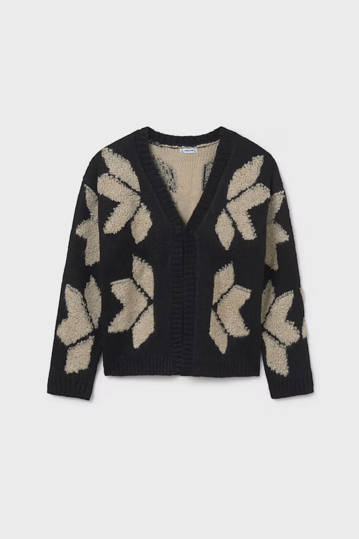 Jacquard Print Cardigan