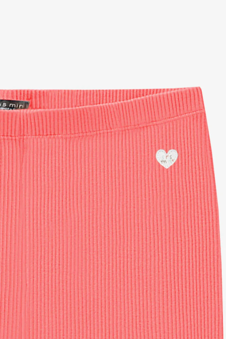 Pink ribbed knit legging