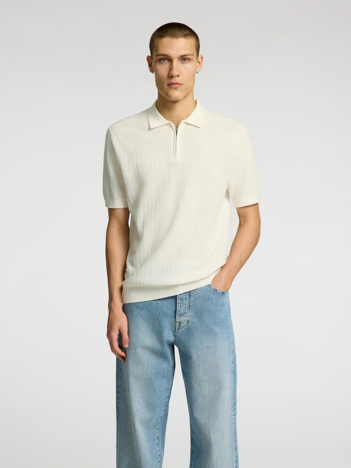 ZIP UP POLO SHIRT