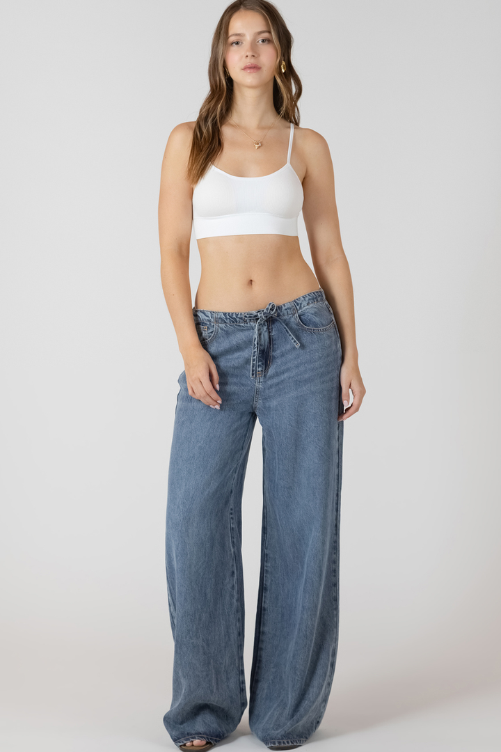 Tammy Drawstring Waist Denim Pant
